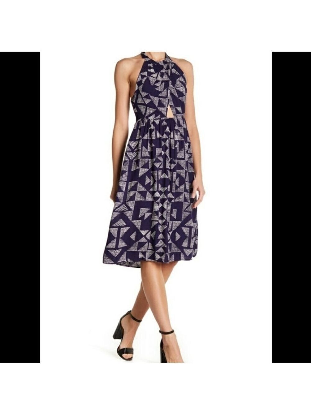 Sail Print Halter Dress New